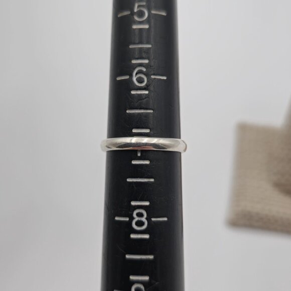 Size 7 Sterling Silver Plain Unisex Band Ring A2640 - Picture 5 of 7